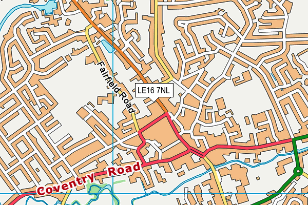 LE16 7NL map - OS VectorMap District (Ordnance Survey)