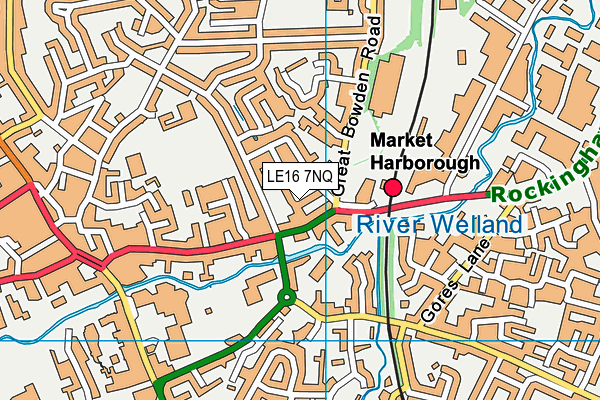 LE16 7NQ map - OS VectorMap District (Ordnance Survey)