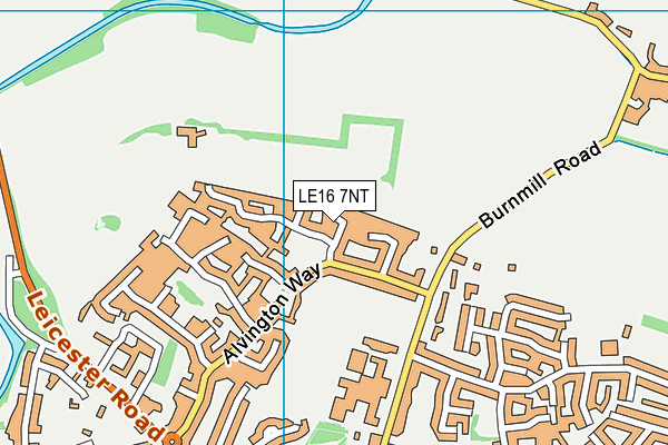 LE16 7NT map - OS VectorMap District (Ordnance Survey)