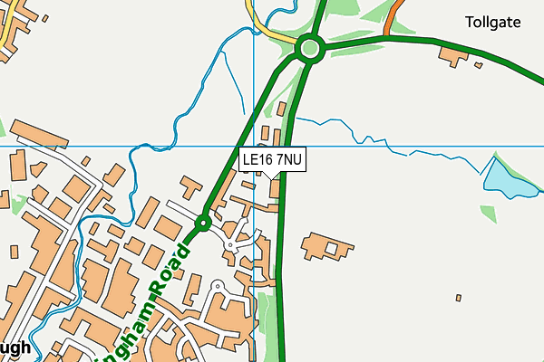 LE16 7NU map - OS VectorMap District (Ordnance Survey)