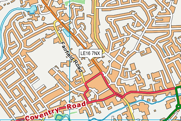 LE16 7NX map - OS VectorMap District (Ordnance Survey)