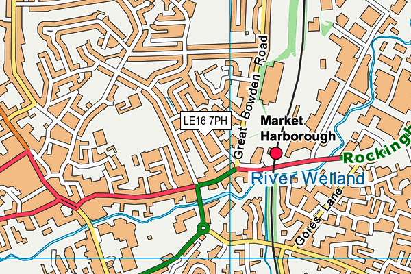 LE16 7PH map - OS VectorMap District (Ordnance Survey)