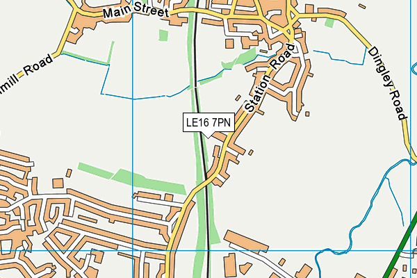 LE16 7PN map - OS VectorMap District (Ordnance Survey)