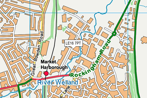 Gym 11 map (LE16 7PT) - OS VectorMap District (Ordnance Survey)