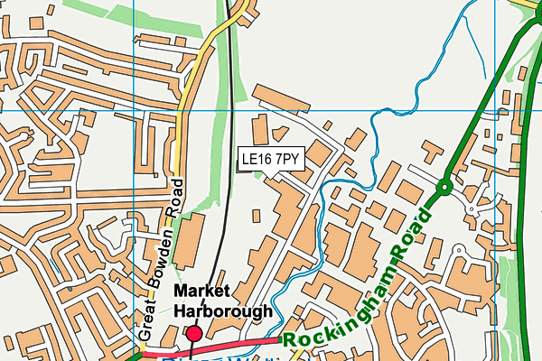 LE16 7PY map - OS VectorMap District (Ordnance Survey)