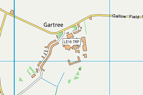 LE16 7RP map - OS VectorMap District (Ordnance Survey)