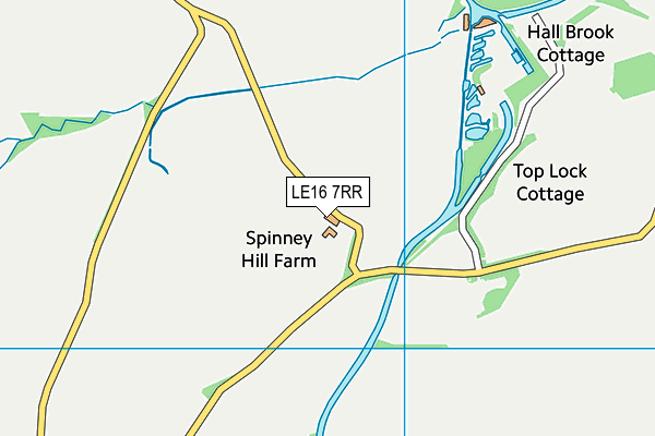 LE16 7RR map - OS VectorMap District (Ordnance Survey)