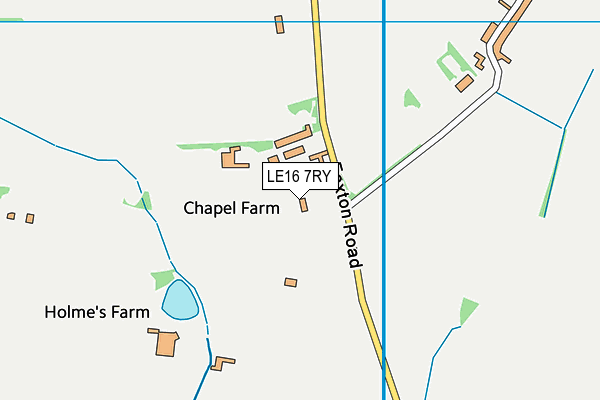 LE16 7RY map - OS VectorMap District (Ordnance Survey)