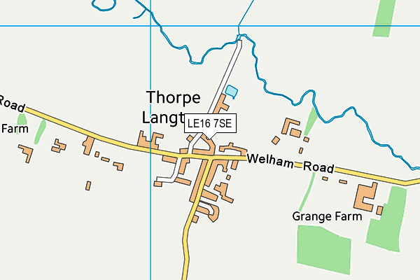 LE16 7SE map - OS VectorMap District (Ordnance Survey)