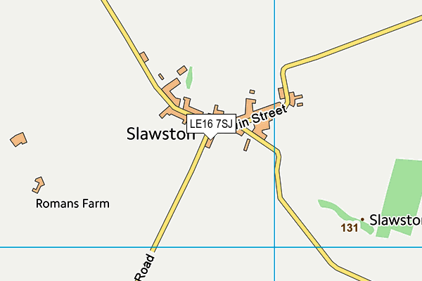 LE16 7SJ map - OS VectorMap District (Ordnance Survey)