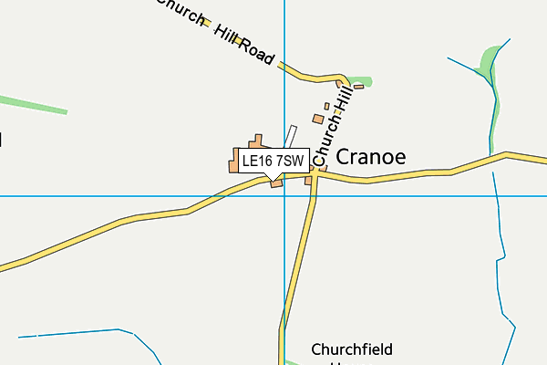 LE16 7SW map - OS VectorMap District (Ordnance Survey)