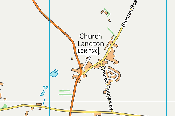 LE16 7SX map - OS VectorMap District (Ordnance Survey)