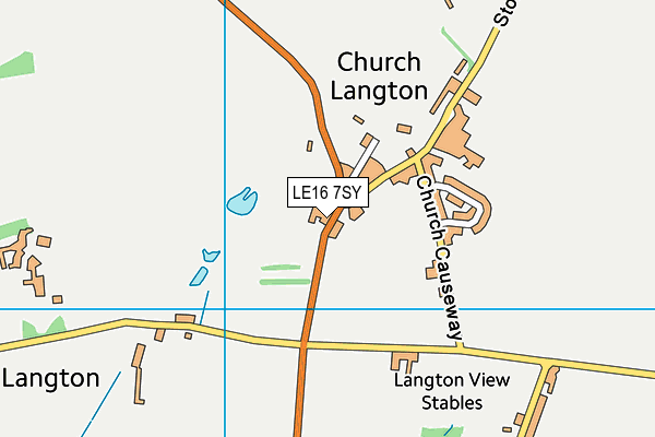 LE16 7SY map - OS VectorMap District (Ordnance Survey)