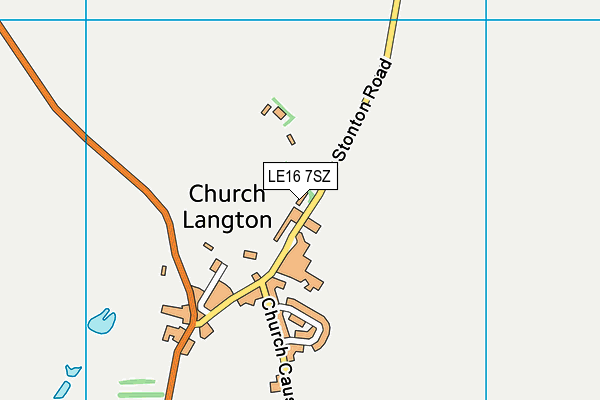 Church Langton Church of England Primary School map (LE16 7SZ) - OS VectorMap District (Ordnance Survey)