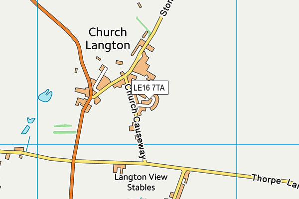 LE16 7TA map - OS VectorMap District (Ordnance Survey)