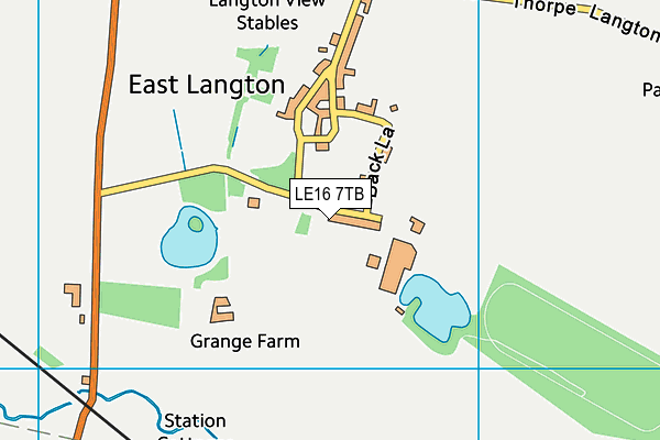 LE16 7TB map - OS VectorMap District (Ordnance Survey)