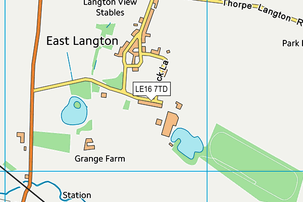 LE16 7TD map - OS VectorMap District (Ordnance Survey)