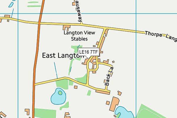 LE16 7TF map - OS VectorMap District (Ordnance Survey)