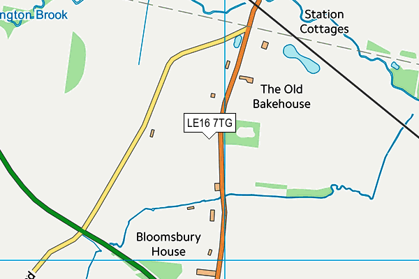 LE16 7TG map - OS VectorMap District (Ordnance Survey)