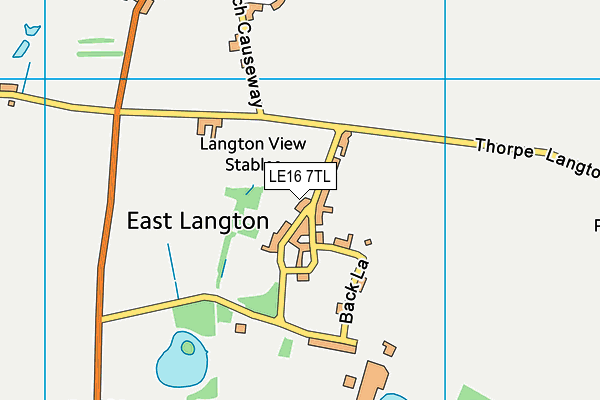 LE16 7TL map - OS VectorMap District (Ordnance Survey)