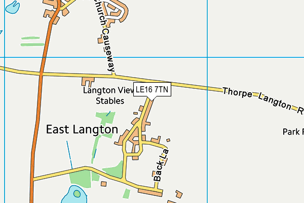LE16 7TN map - OS VectorMap District (Ordnance Survey)