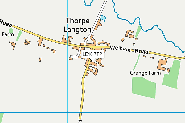 LE16 7TP map - OS VectorMap District (Ordnance Survey)