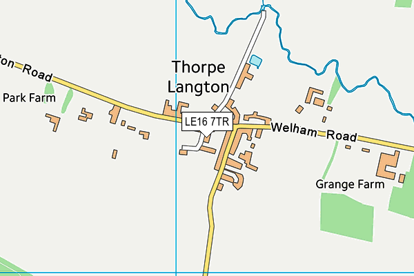 LE16 7TR map - OS VectorMap District (Ordnance Survey)