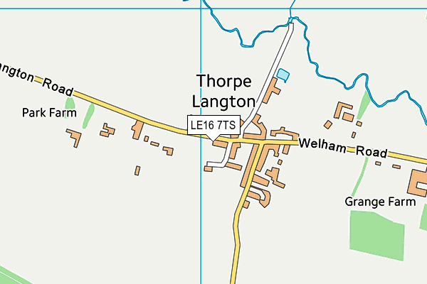 LE16 7TS map - OS VectorMap District (Ordnance Survey)