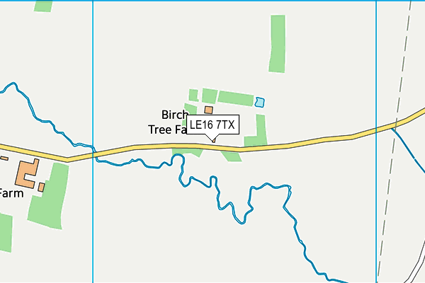 LE16 7TX map - OS VectorMap District (Ordnance Survey)