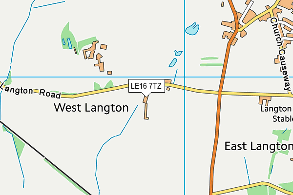 LE16 7TZ map - OS VectorMap District (Ordnance Survey)