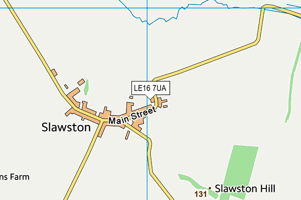 LE16 7UA map - OS VectorMap District (Ordnance Survey)