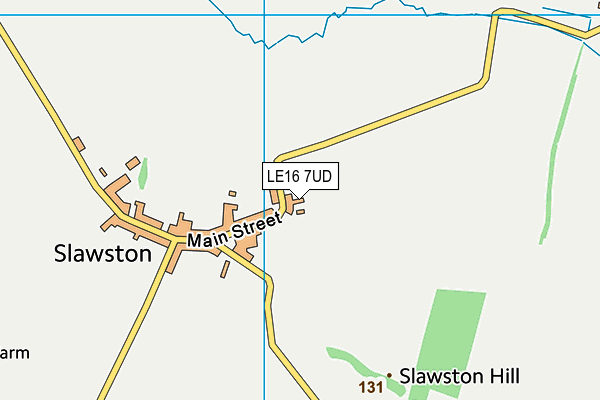 LE16 7UD map - OS VectorMap District (Ordnance Survey)