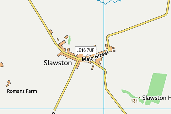 LE16 7UF map - OS VectorMap District (Ordnance Survey)
