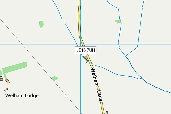 LE16 7UH map - OS VectorMap District (Ordnance Survey)