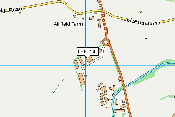 LE16 7UL map - OS VectorMap District (Ordnance Survey)