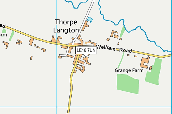 LE16 7UN map - OS VectorMap District (Ordnance Survey)