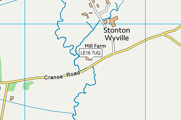 LE16 7UQ map - OS VectorMap District (Ordnance Survey)