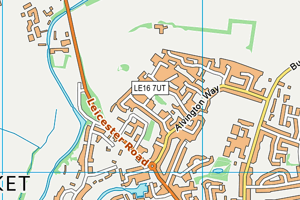 LE16 7UT map - OS VectorMap District (Ordnance Survey)