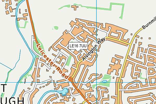 LE16 7UU map - OS VectorMap District (Ordnance Survey)