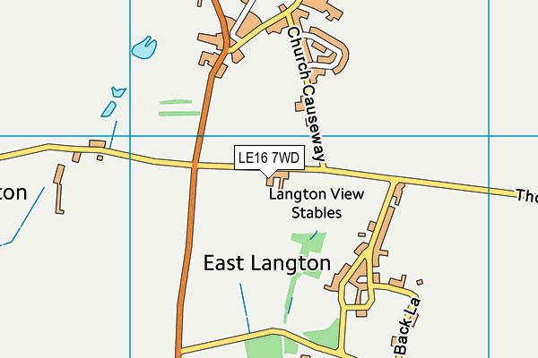 LE16 7WD map - OS VectorMap District (Ordnance Survey)