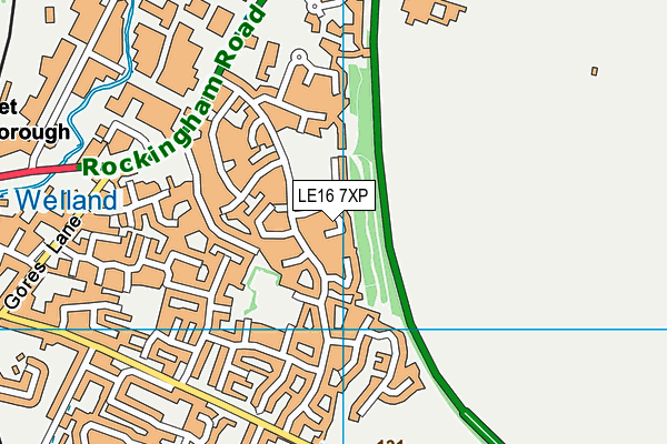 LE16 7XP map - OS VectorMap District (Ordnance Survey)