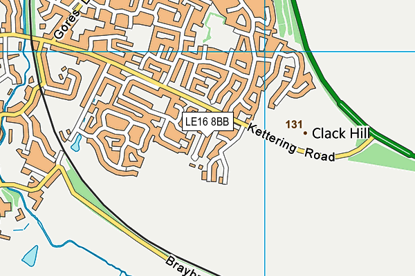 LE16 8BB map - OS VectorMap District (Ordnance Survey)