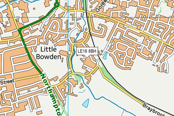 LE16 8BH map - OS VectorMap District (Ordnance Survey)