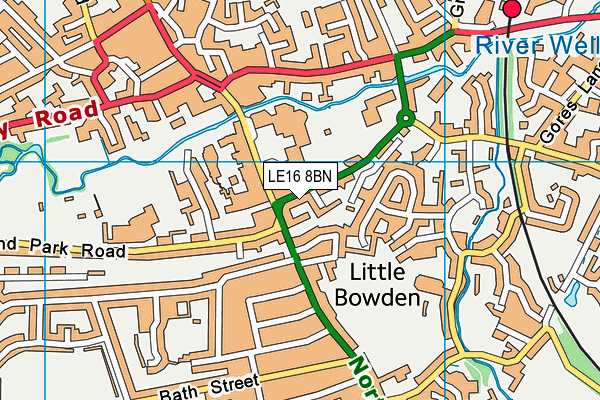 LE16 8BN map - OS VectorMap District (Ordnance Survey)