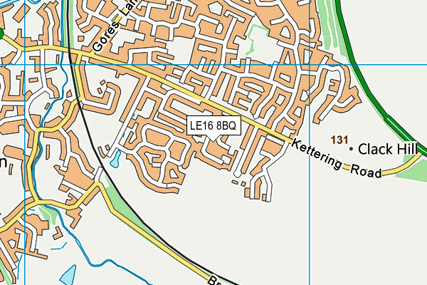 LE16 8BQ map - OS VectorMap District (Ordnance Survey)