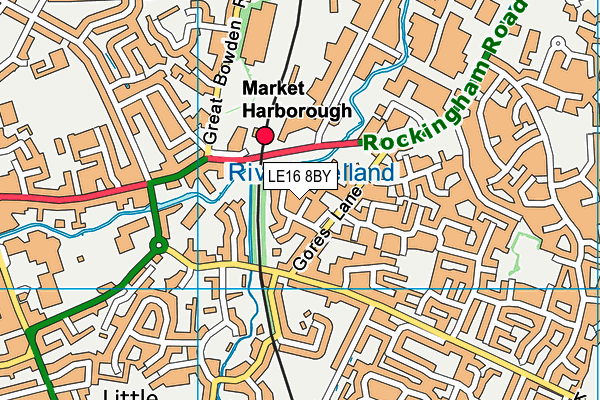 LE16 8BY map - OS VectorMap District (Ordnance Survey)