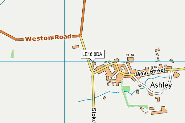 LE16 8DA map - OS VectorMap District (Ordnance Survey)