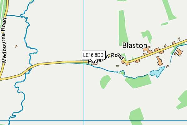 LE16 8DD map - OS VectorMap District (Ordnance Survey)