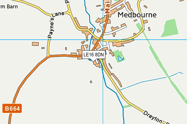 LE16 8DN map - OS VectorMap District (Ordnance Survey)