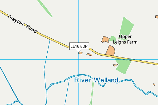 LE16 8DP map - OS VectorMap District (Ordnance Survey)